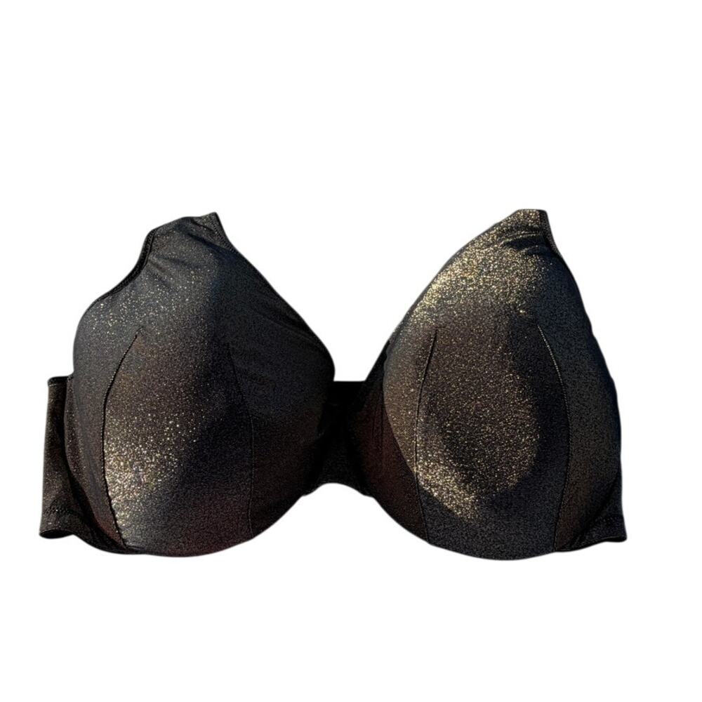 NWT - The Modern Cacique Collection Bra - Black/Gold - Size 44DDD